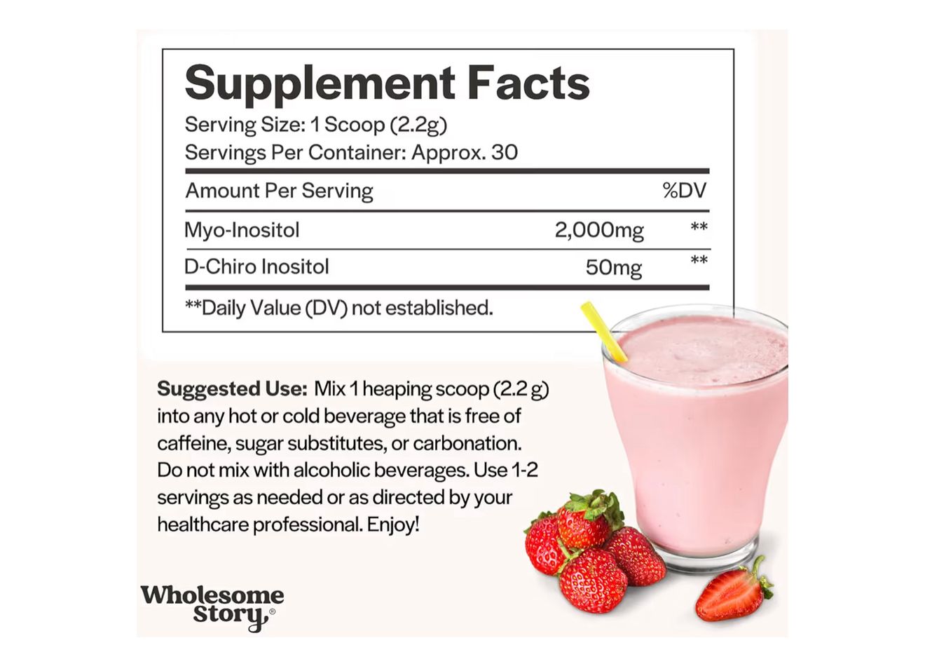 Myo & Di Chiro Inositol - Wholesome Story - Polvo