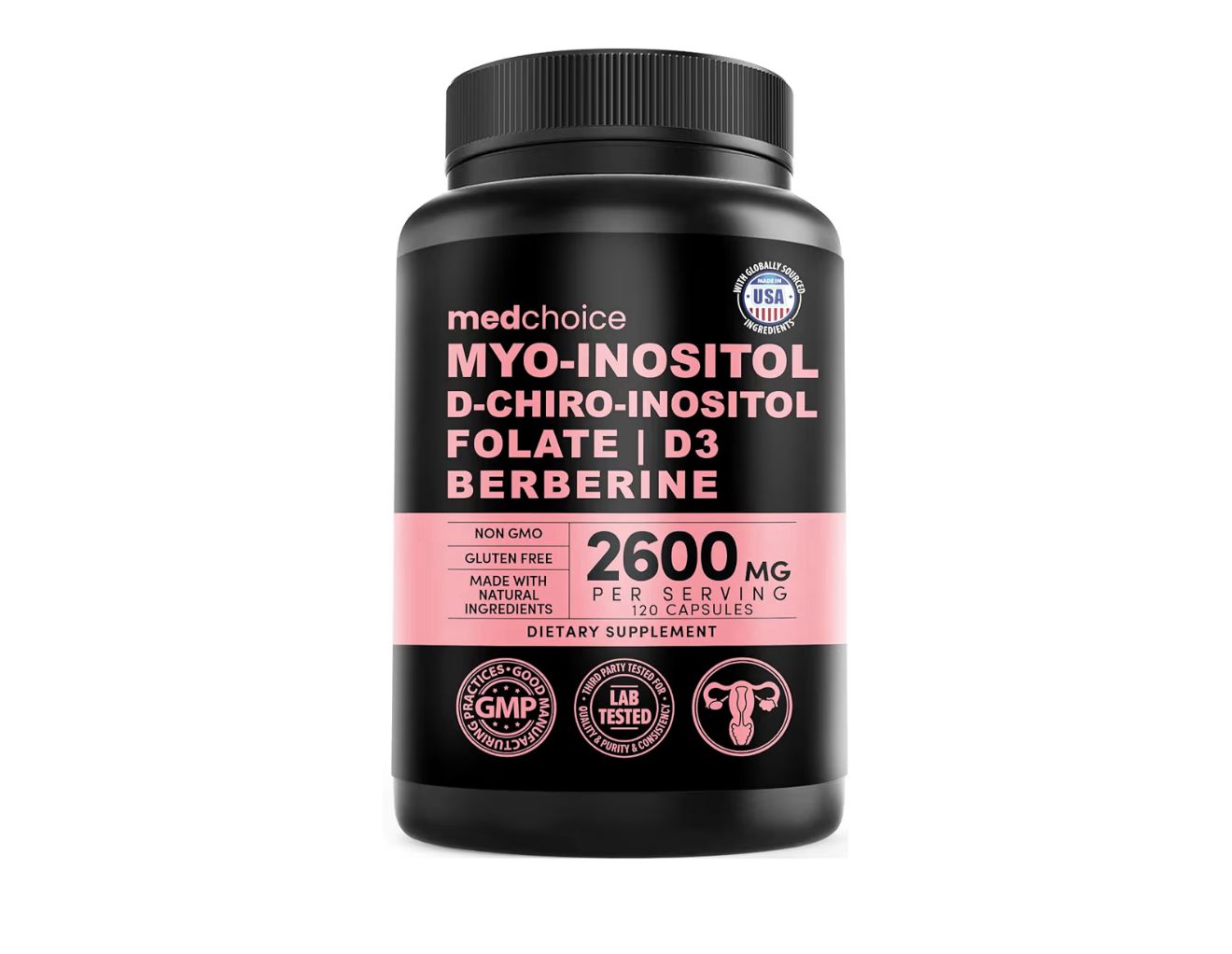 Myo & Di Chiro Inositol con Folato, Vitamina D3 y Berberina - MedChoice