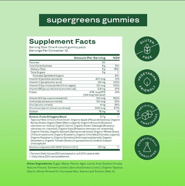 Greens & Superfoods en Gomitas | Bloom Nutrition