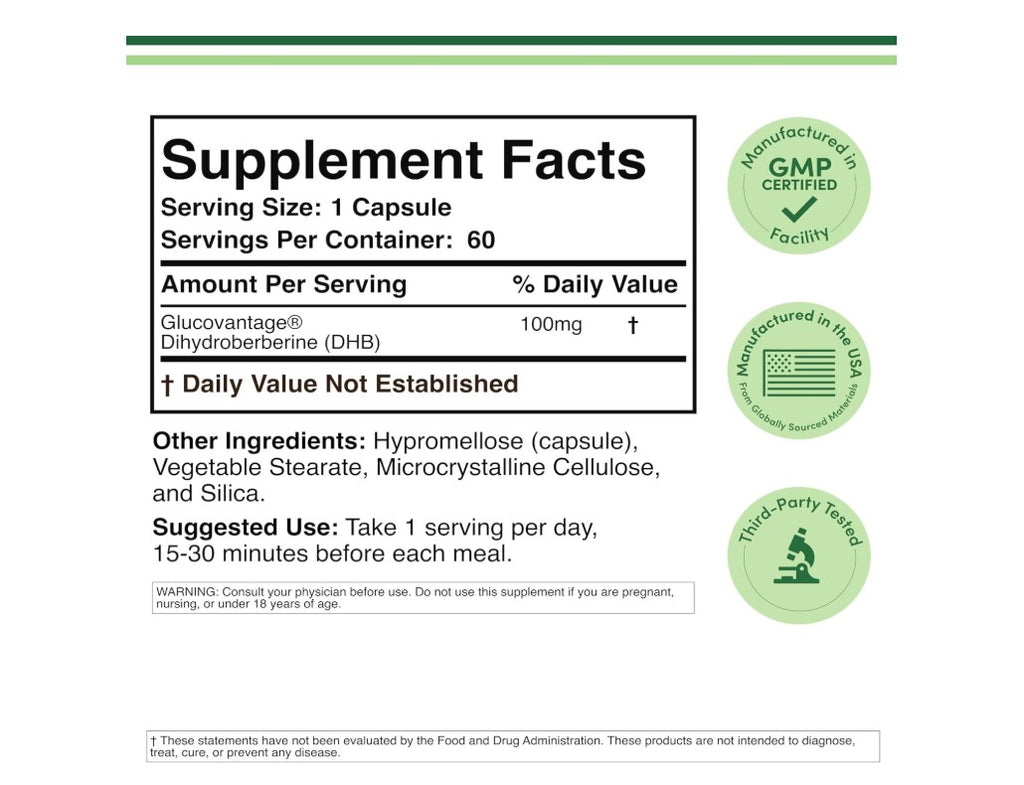 DIHIDROBERBERINA 100 mg | Double Wood Supplements