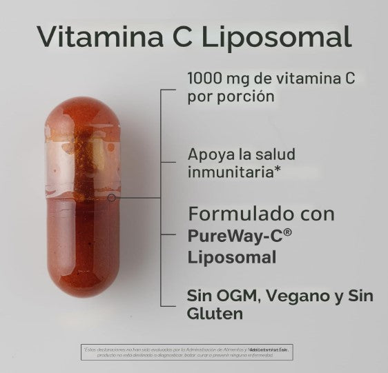 Sports Research Liposomal Vitamin C 1000 mg | Vitamina C Liposomal PureWay-C® | 180 Cápsulas Líquidas Veganas