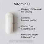 Sports Research Vitamin C 1000 mg | Vitamina C de Alta Potencia | 240 Cápsulas Veganas