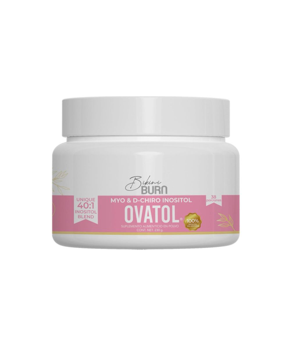 Bikini Burn Ovatol | Myo & D-Chiro Inositol 40:1 en Polvo | 230 g