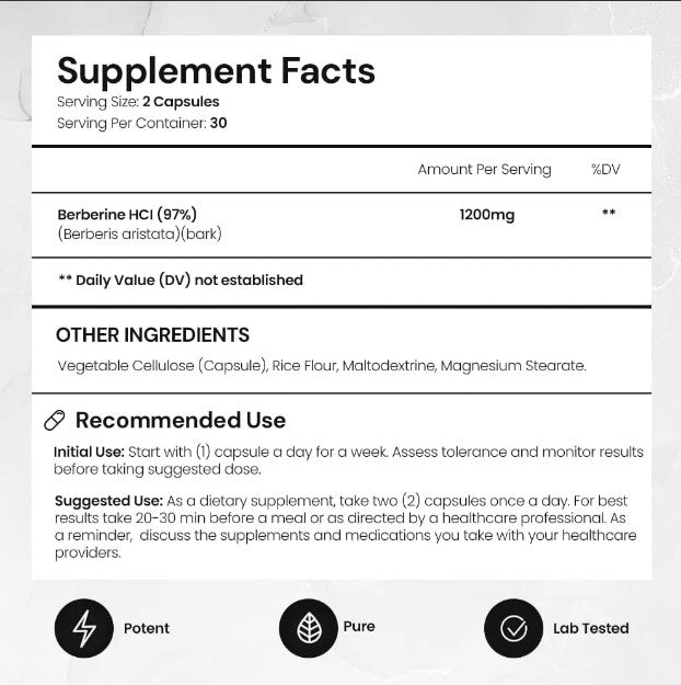 BERBERINA 1200 mg | Aceworkz