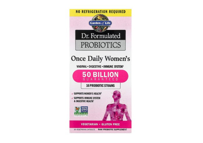 Garden of Life Dr. Formulated Once Daily Women's Probiotics | Probiótico para Mujeres 50 Mil Millones UFC | 30 Cápsulas