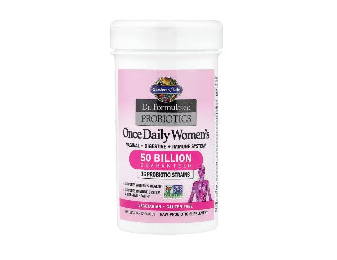Garden of Life Dr. Formulated Once Daily Women's Probiotics | Probiótico para Mujeres 50 Mil Millones UFC | 30 Cápsulas