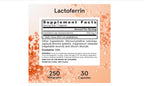 Jarrow Formulas Lactoferrin 250 mg | Lactoferrina | 30 Cápsulas