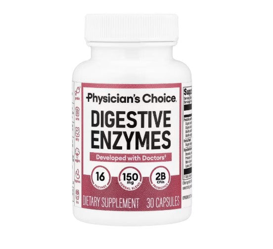 Physician's Choice Digestive Enzymes | Enzimas Digestivas con Probióticos | 30 Cápsulas