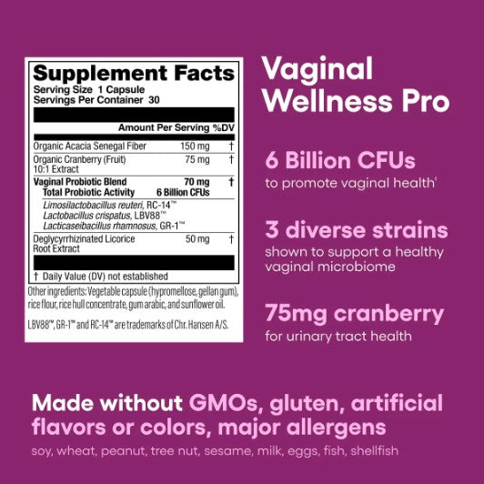 Physician's Choice Vaginal Wellness Pro Probiótico Vaginal y Urinario 30 Cápsulas