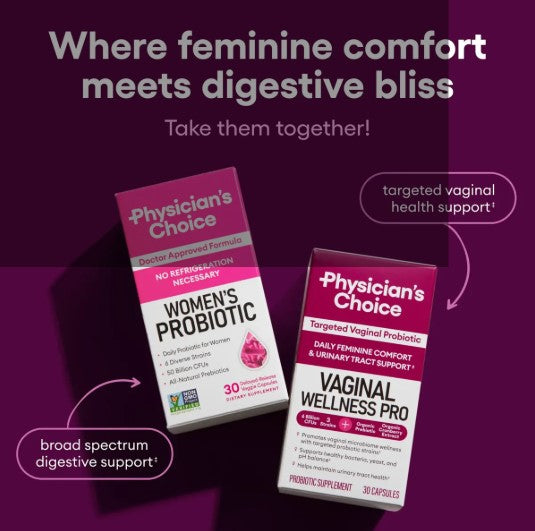 Physician's Choice Vaginal Wellness Pro Probiótico Vaginal y Urinario 30 Cápsulas